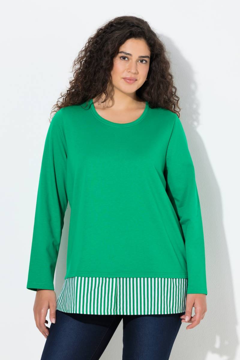 Große Größen Sweater, Damen, grün, Größe: 66/68, Baumwolle/Polyester, Ulla Popken von Ulla Popken