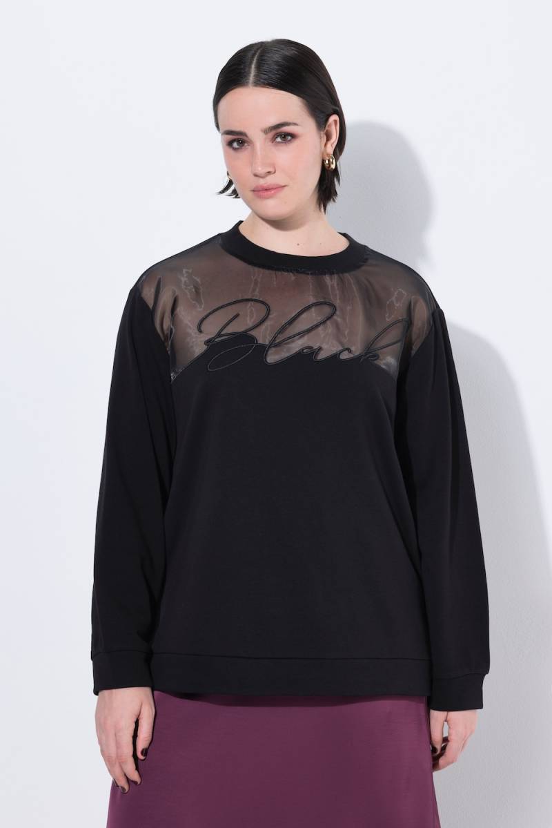 Große Größen Sweater, Damen, schwarz, Größe: 50/52, Polyester/Baumwolle/Synthetische Fasern, Ulla Popken von Ulla Popken