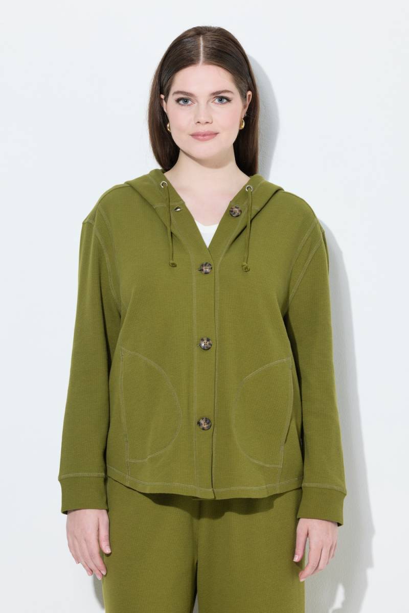 Große Größen Sweatjacke, Damen, grün, Größe: 42/44, Baumwolle, Ulla Popken von Ulla Popken