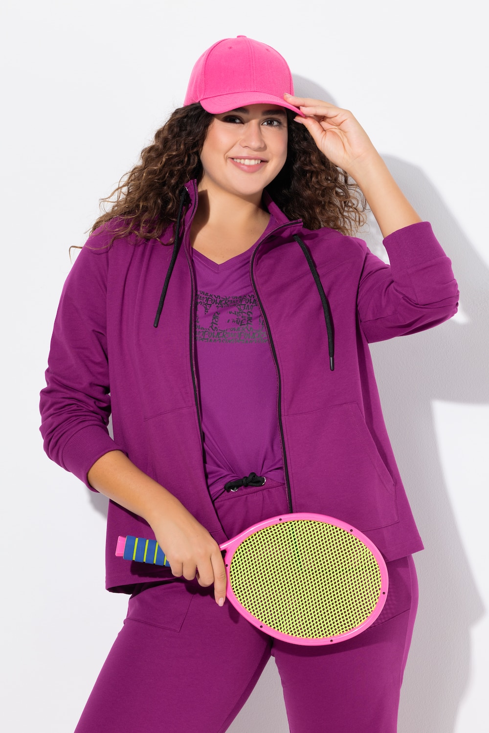 Große Größen Sweatjacke, Damen, lila, Größe: 42/44, Baumwolle/Polyester, Ulla Popken Große Größen Sweatjacke, Damen, lila, Größe: 42/44, Baumwolle/Polyester, Ulla Popken von Ulla Popken