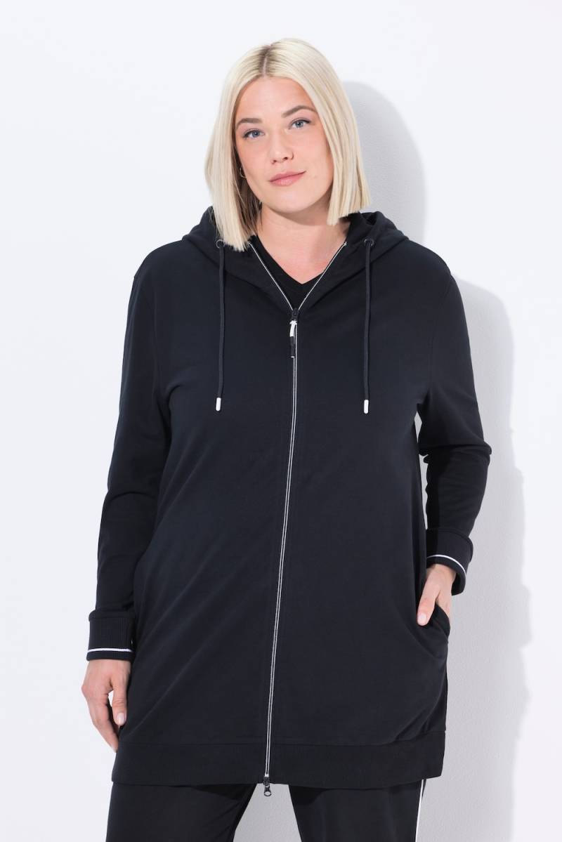 Große Größen Sweatjacke, Damen, schwarz, Größe: 58/60, Baumwolle/Polyester, Ulla Popken von Ulla Popken