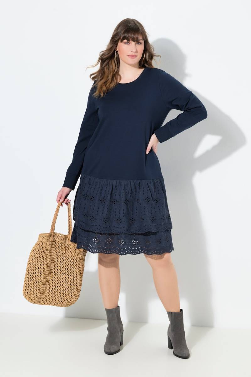 Große Größen Sweatkleid, Damen, blau, Größe: 46/48, Baumwolle, Ulla Popken von Ulla Popken