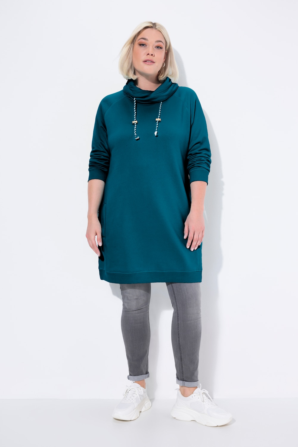 Große Größen Sweatkleid, Damen, blau, Größe: 54/56, Baumwolle/Polyester, Ulla Popken Große Größen Sweatkleid, Damen, blau, Größe: 54/56, Baumwolle/Polyester, Ulla Popken von Ulla Popken