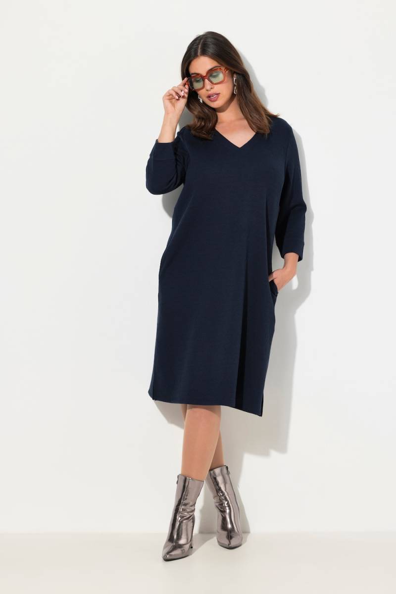 Große Größen Sweatkleid, Damen, blau, Größe: 58/60, Polyester/Viskose, Ulla Popken von Ulla Popken