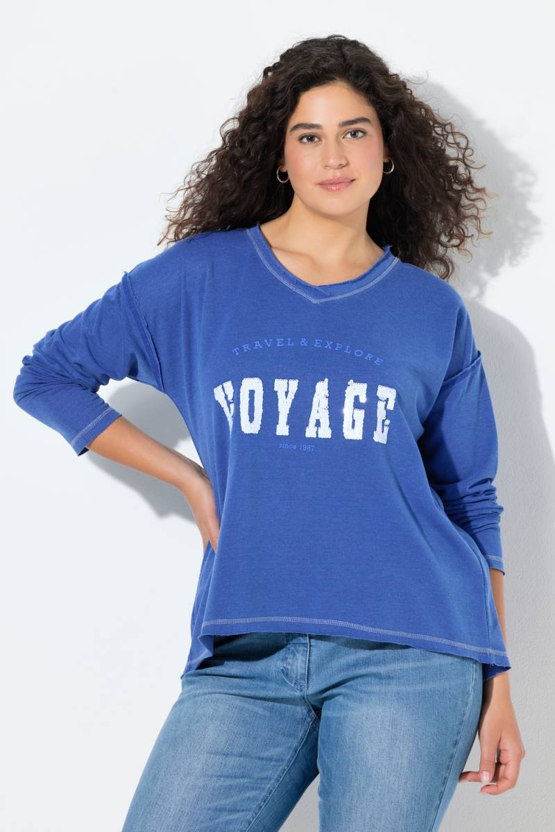 Große Größen Sweatshirt, Damen, blau, Größe: 58/60, Polyester/Baumwolle, Ulla Popken von Ulla Popken