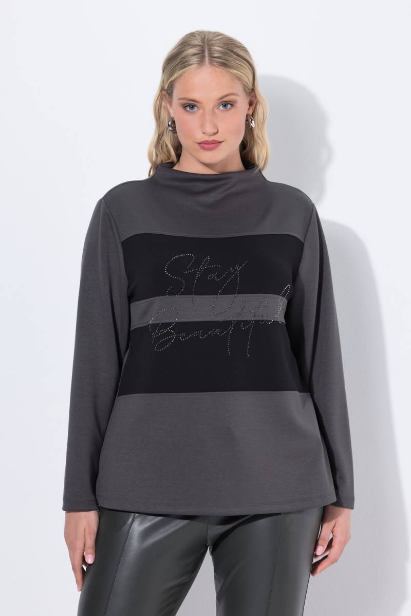 Große Größen Sweatshirt, Damen, grau, Größe: 58/60, Synthetische Fasern/Polyester, Ulla Popken von Ulla Popken