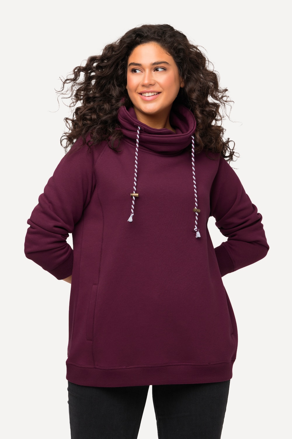 Große Größen Sweatshirt, Damen, lila, Größe: 46/48, Baumwolle, Ulla Popken von Ulla Popken