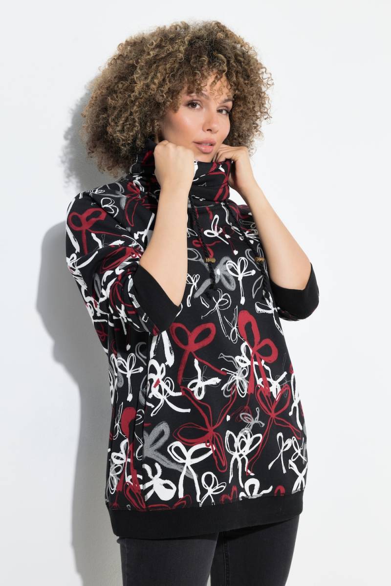 Große Größen Sweatshirt, Damen, schwarz, Größe: 42/44, Baumwolle, Ulla Popken von Ulla Popken