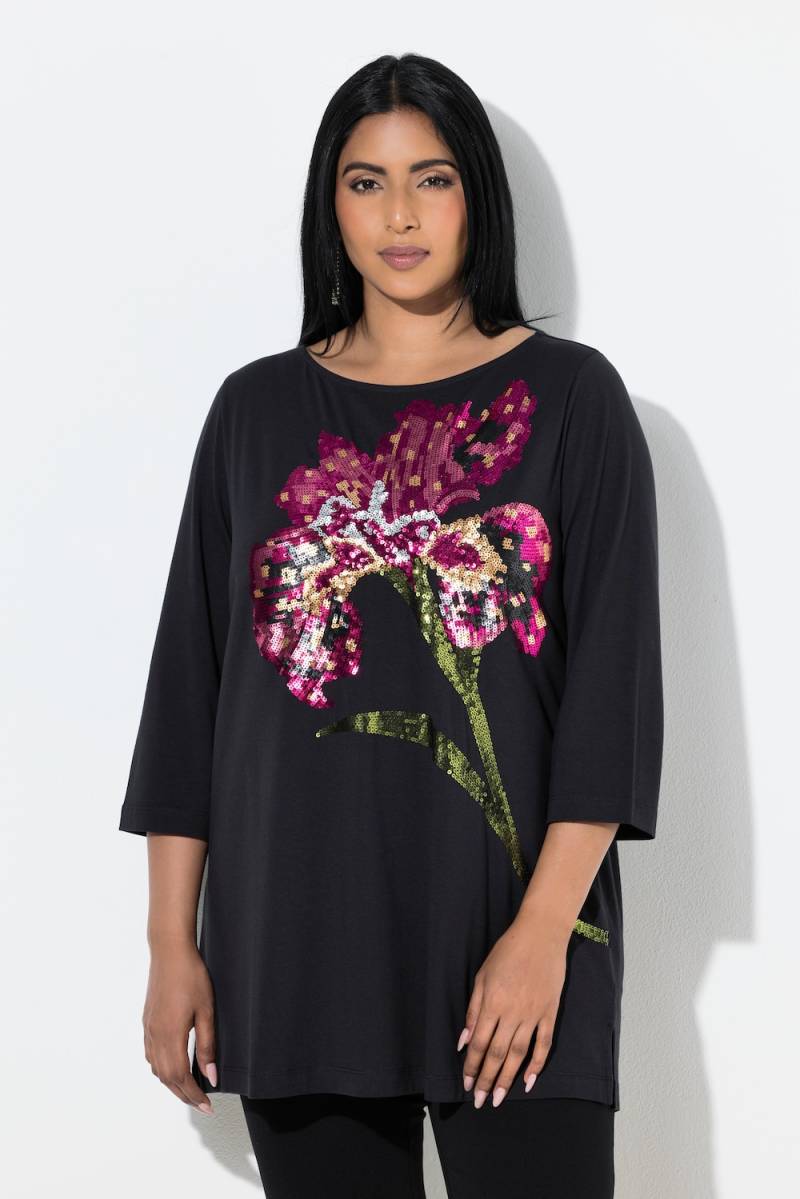 Große Größen Sweatshirt, Damen, schwarz, Größe: 50/52, Baumwolle/Synthetische Fasern, Ulla Popken von Ulla Popken