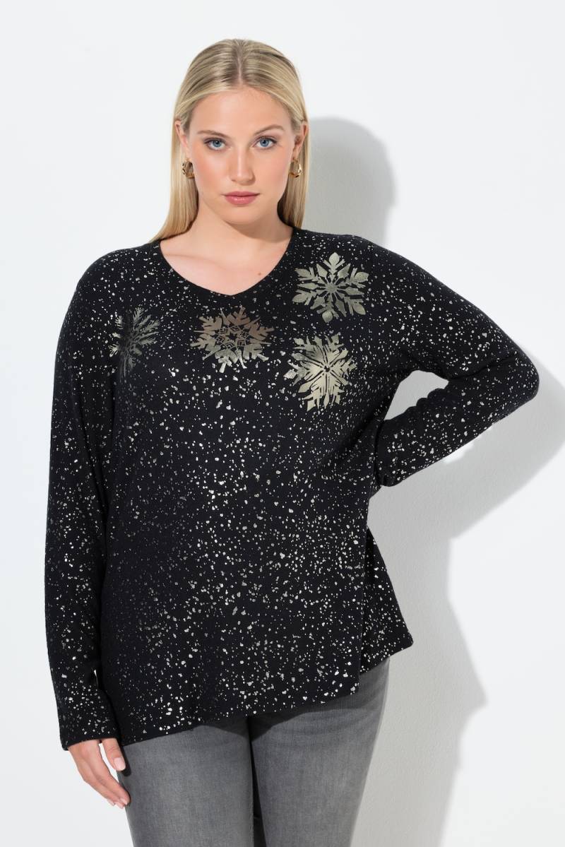 Große Größen Sweatshirt, Damen, schwarz, Größe: 50/52, Polyester/Viskose, Ulla Popken von Ulla Popken