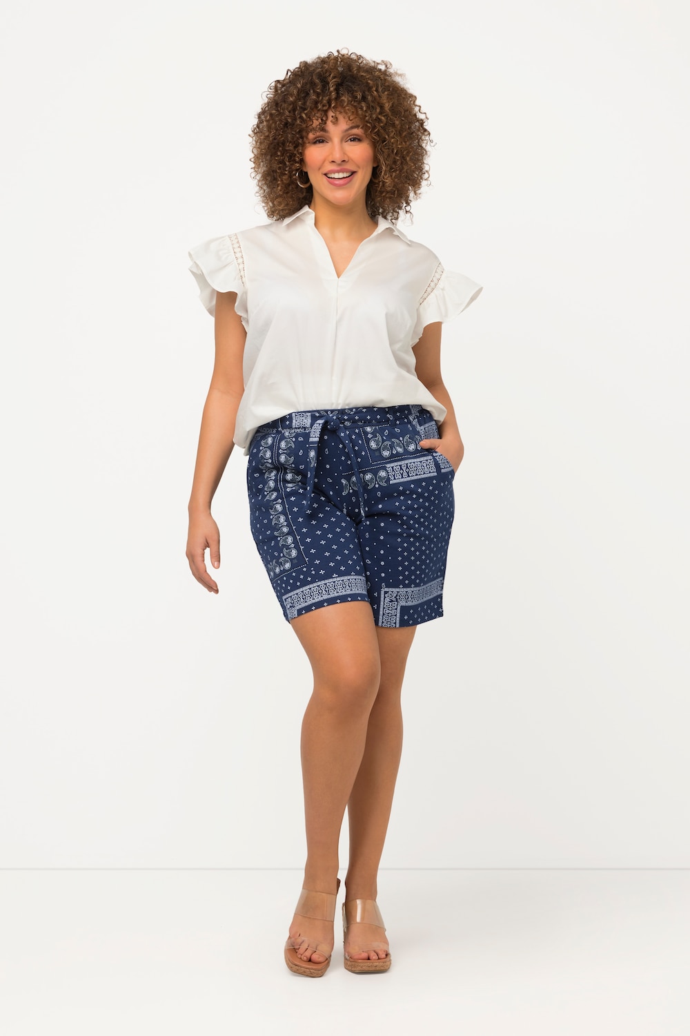 Große Größen Sweatshorts Rose, Damen, blau, Größe: 50/52, Baumwolle/Polyester, Ulla Popken Große Größen Sweatshorts Rose, Damen, blau, Größe: 50/52, Baumwolle/Polyester, Ulla Popken von Ulla Popken