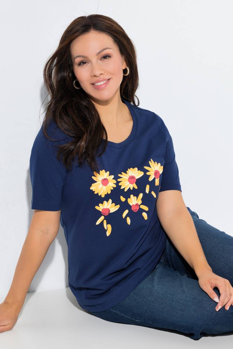 Große Größen T-Shirt, Damen, blau, Größe: 42/44, Baumwolle, Ulla Popken von Ulla Popken