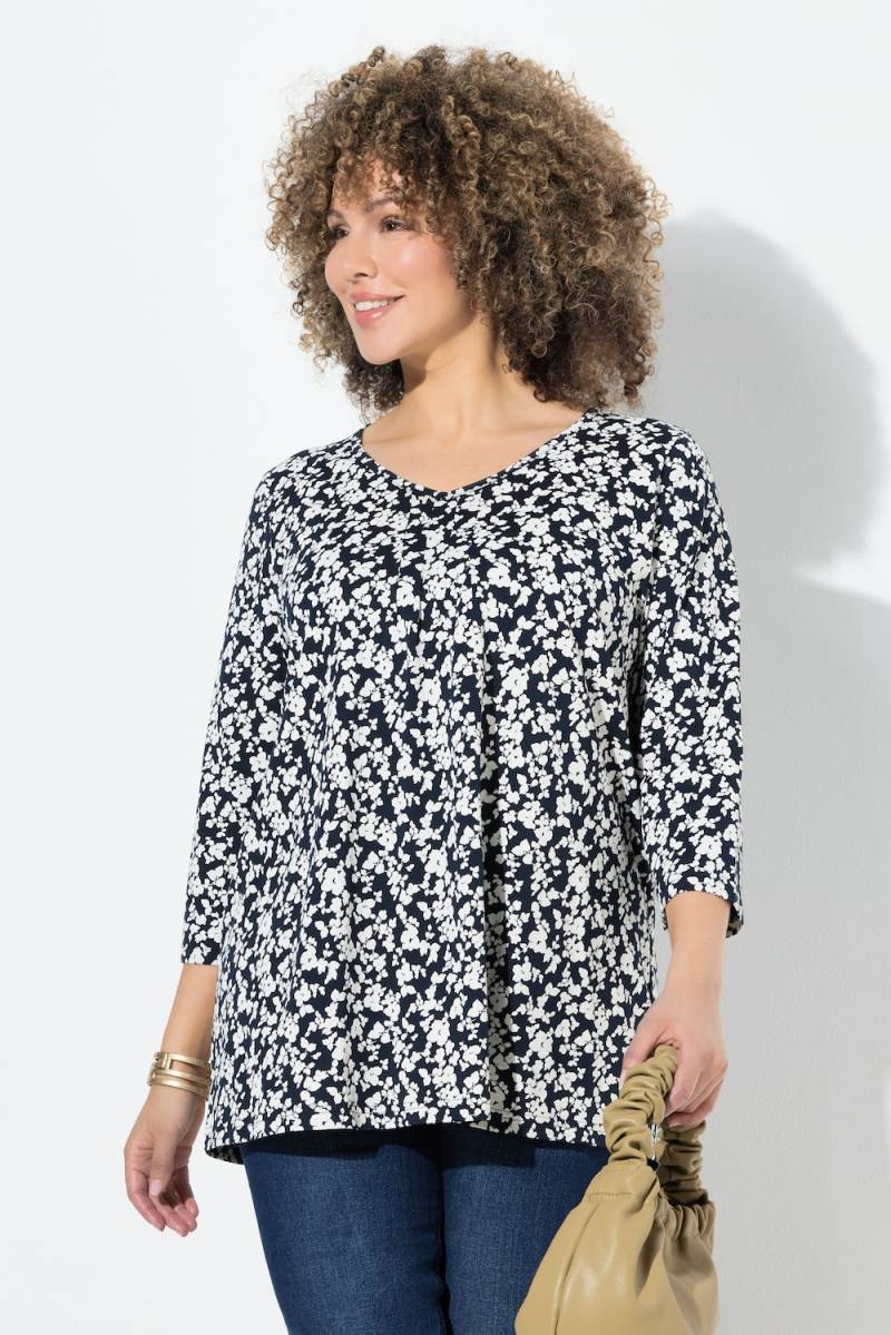 Große Größen T-Shirt, Damen, blau, Größe: 46/48, Baumwolle, Ulla Popken von Ulla Popken