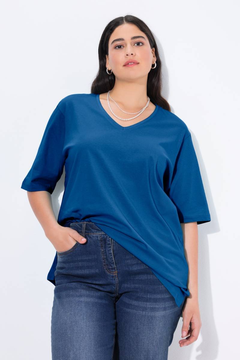 Große Größen T-Shirt, Damen, blau, Größe: 46/48, Baumwolle/Viskose, Ulla Popken von Ulla Popken