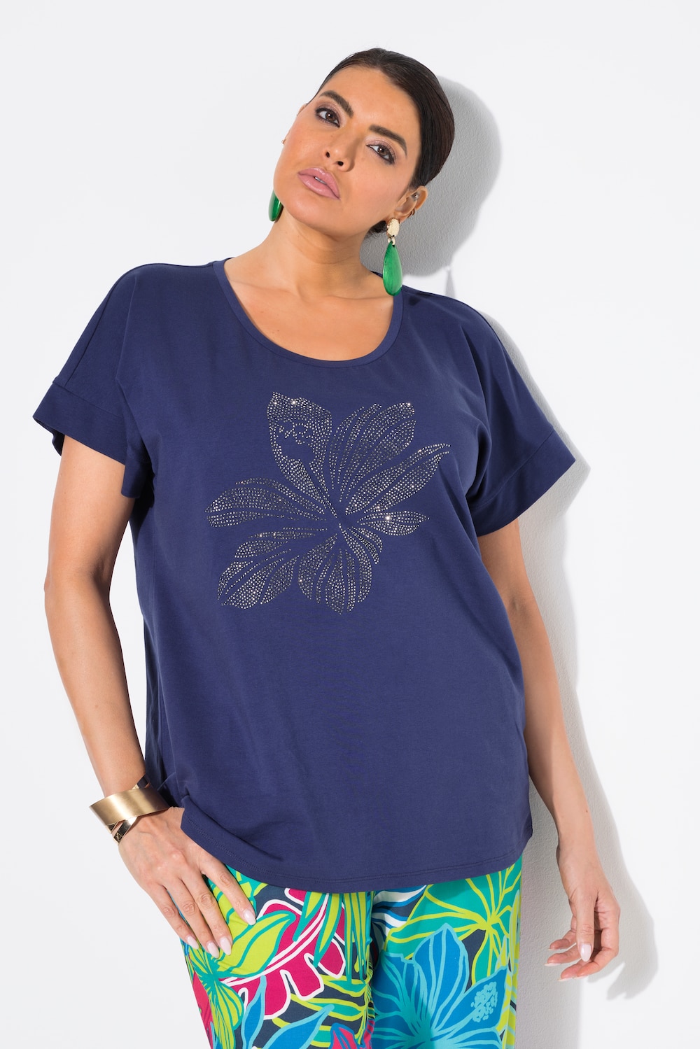 Große Größen T-Shirt, Damen, blau, Größe: 50/52, Baumwolle, Ulla Popken Große Größen T-Shirt, Damen, blau, Größe: 50/52, Baumwolle, Ulla Popken von Ulla Popken