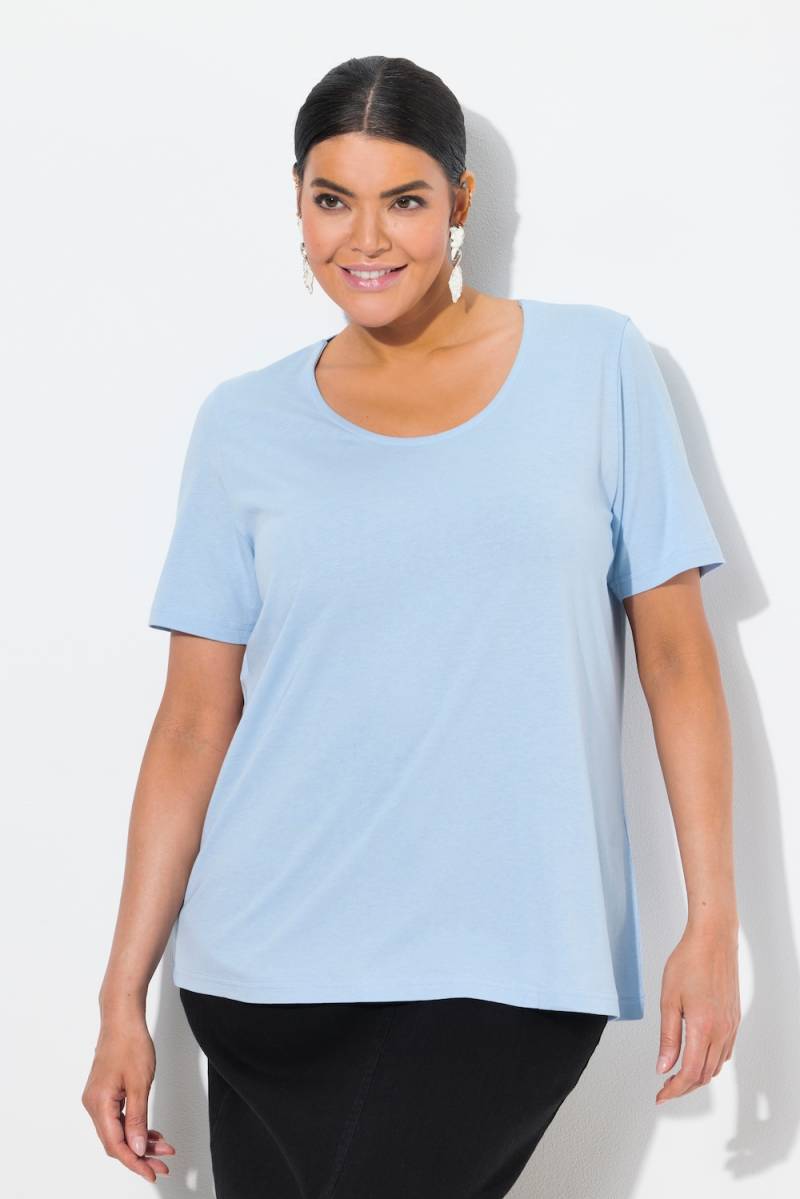 Große Größen T-Shirt, Damen, blau, Größe: 54/56, Baumwolle/Synthetische Fasern, Ulla Popken von Ulla Popken