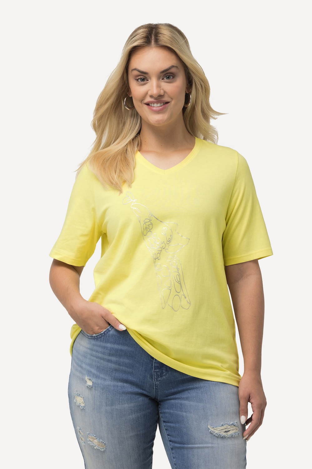 Große Größen T-Shirt, Damen, gelb, Größe: 46/48, Baumwolle, Ulla Popken Große Größen T-Shirt, Damen, gelb, Größe: 46/48, Baumwolle, Ulla Popken von Ulla Popken