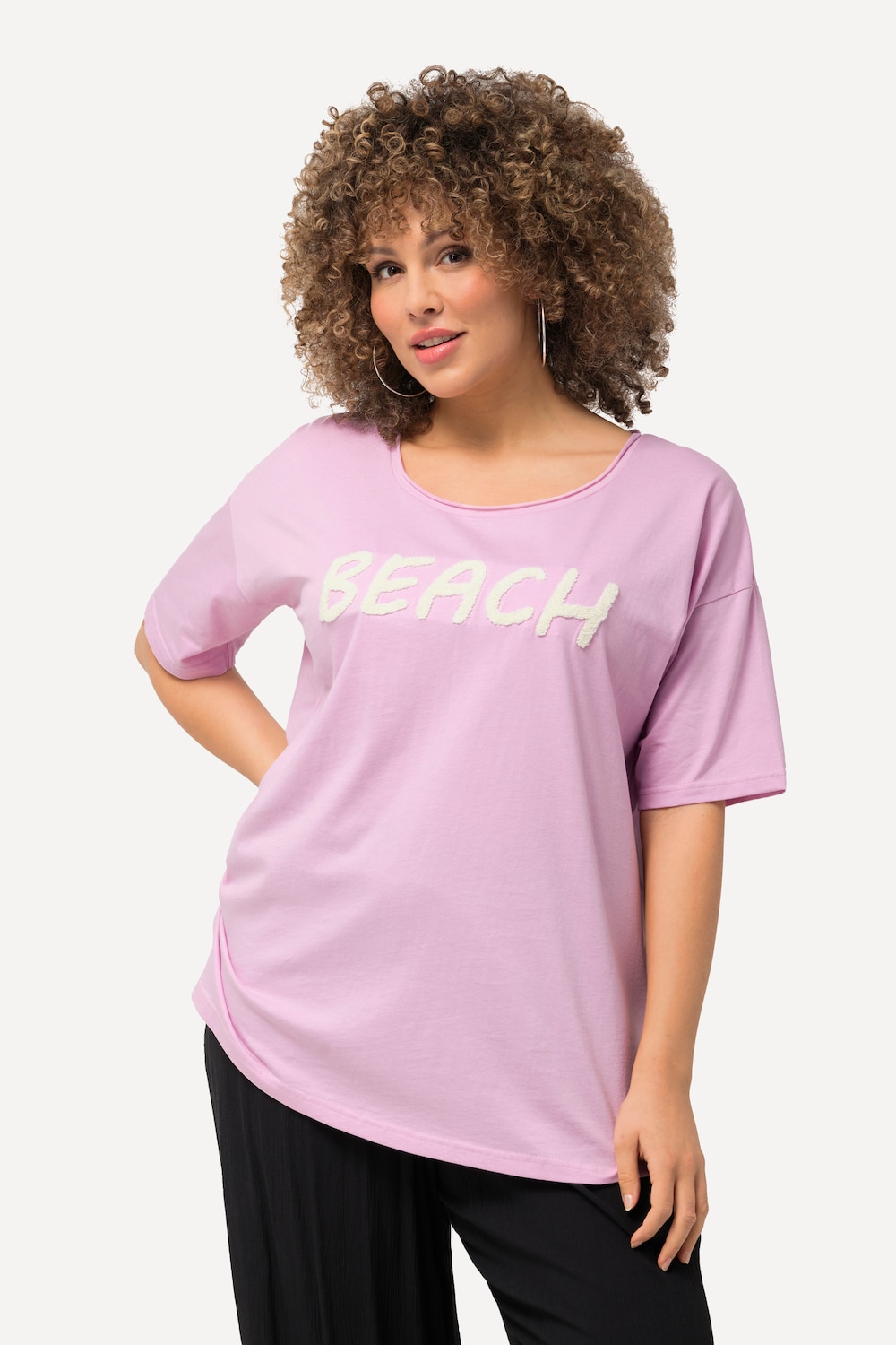 Große Größen T-Shirt, Damen, lila, Größe: 50/52, Baumwolle, Ulla Popken von Ulla Popken