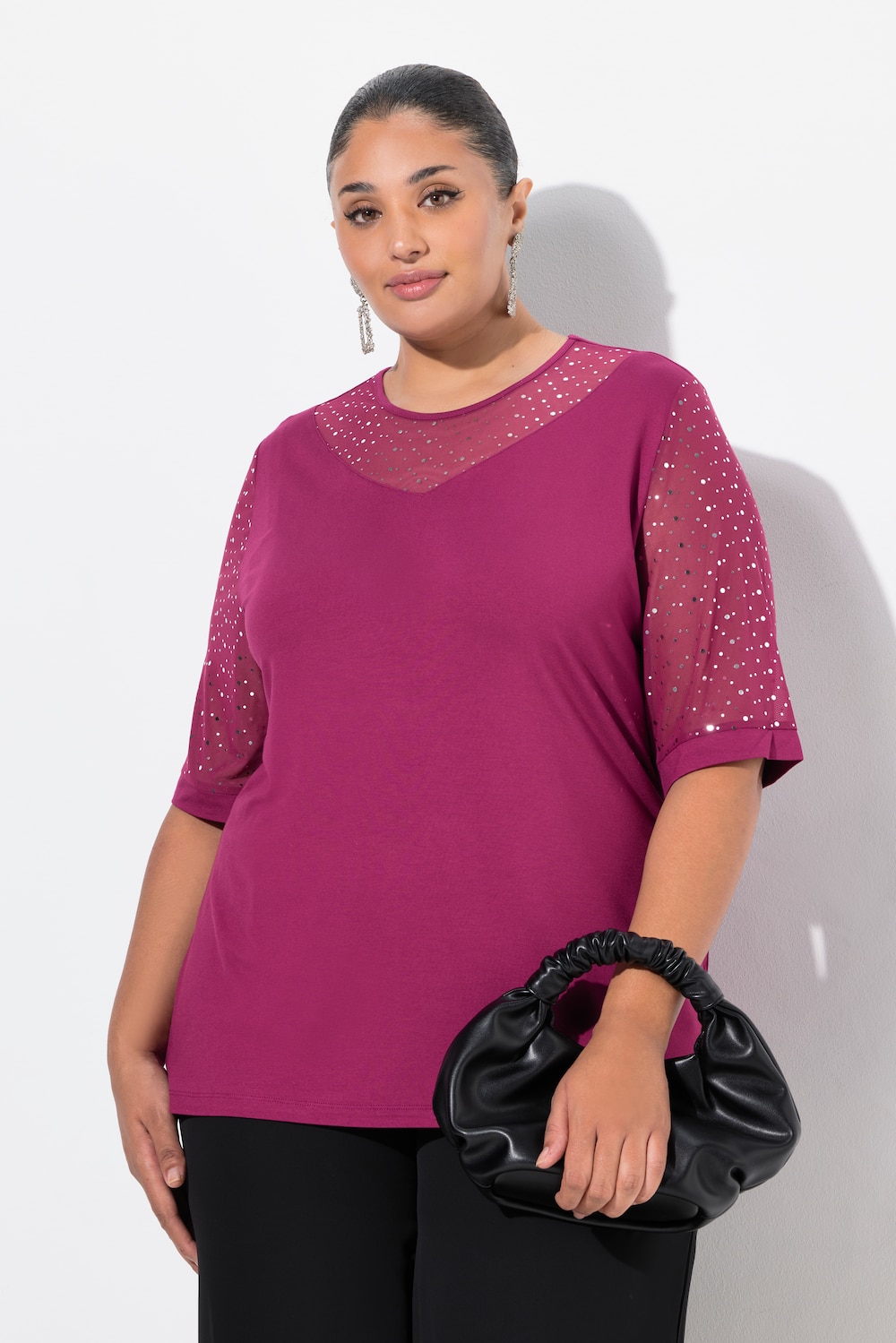 Große Größen T-Shirt, Damen, rot, Größe: 54/56, Viskose/Polyester/Elasthan, Ulla Popken Große Größen T-Shirt, Damen, rot, Größe: 54/56, Viskose/Polyester/Elasthan, Ulla Popken von Ulla Popken