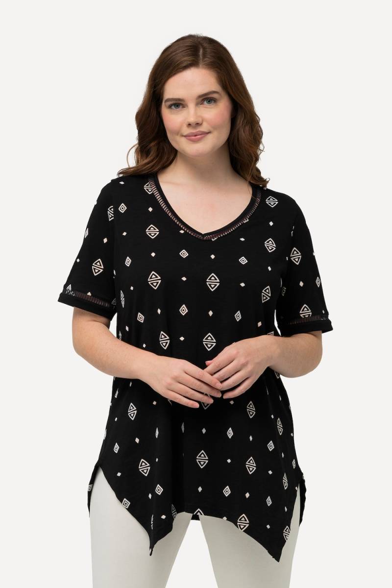 Große Größen T-Shirt, Damen, schwarz, Größe: 50/52, Baumwolle, Ulla Popken von Ulla Popken