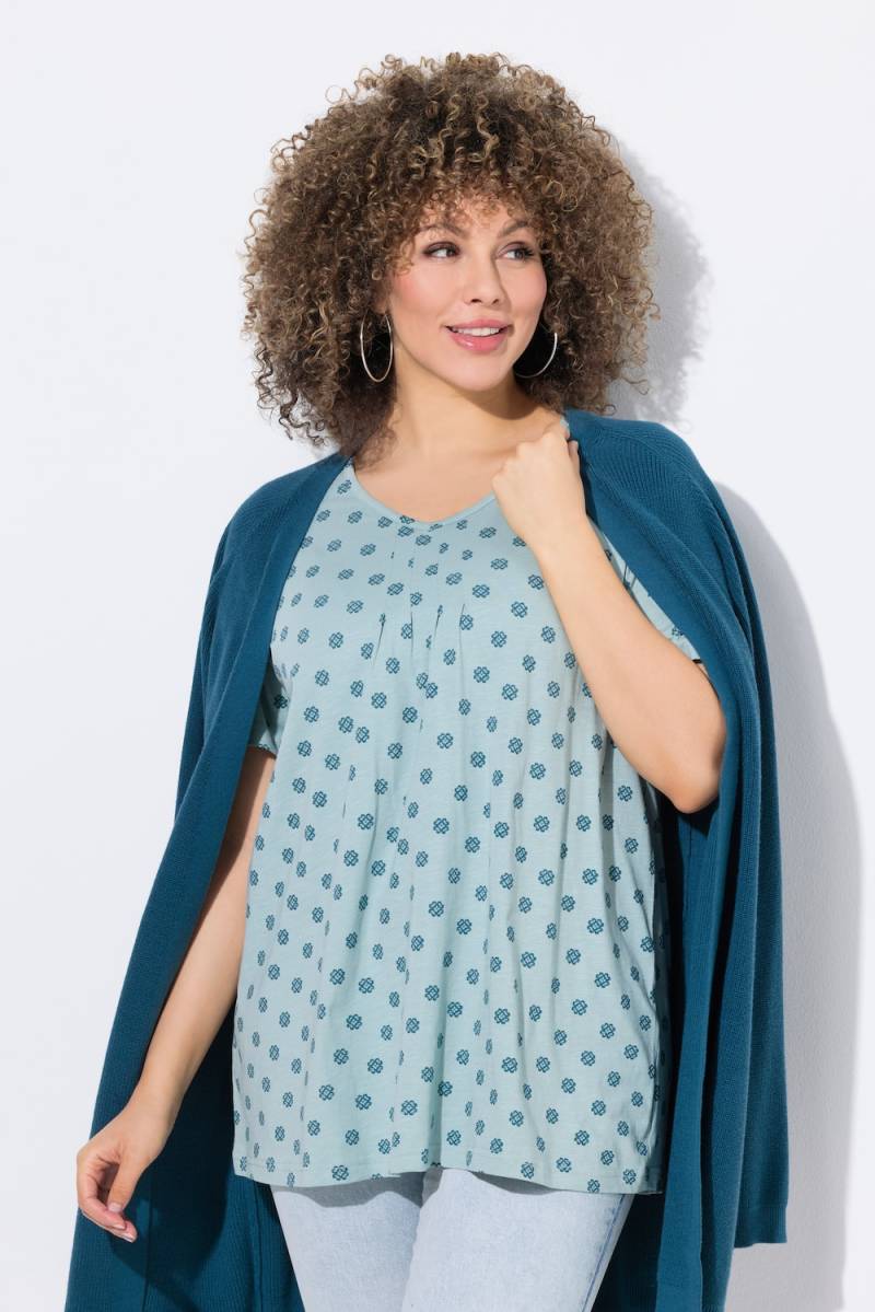 Große Größen T-Shirt, Damen, türkis, Größe: 58/60, Baumwolle, Ulla Popken von Ulla Popken