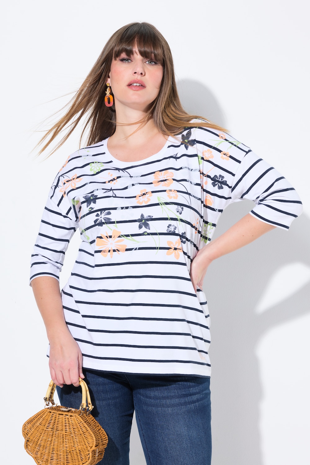 Große Größen T-Shirt, Damen, weiß, Größe: 54/56, Baumwolle, Ulla Popken Große Größen T-Shirt, Damen, weiß, Größe: 54/56, Baumwolle, Ulla Popken von Ulla Popken