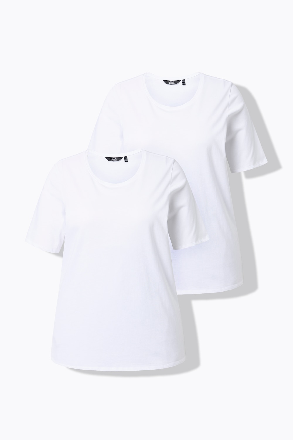 Große Größen T-Shirt Doppelpack, Damen, weiß, Größe: 58/60, Baumwolle, Ulla Popken von Ulla Popken