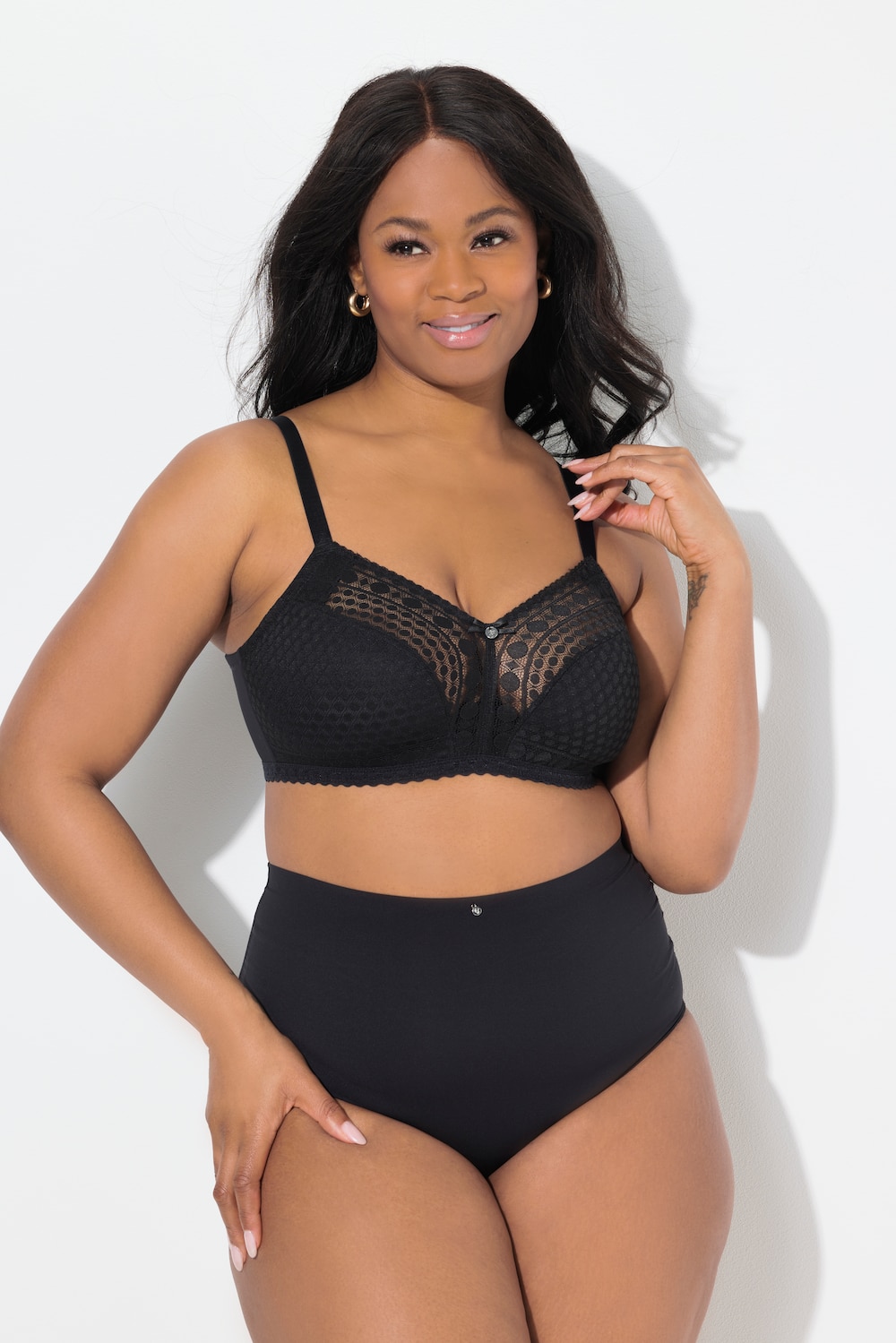 Große Größen TRUYOU Bralette, Damen, schwarz, Größe: 90H, Synthetische Fasern/Elasthan, Ulla Popken von Ulla Popken