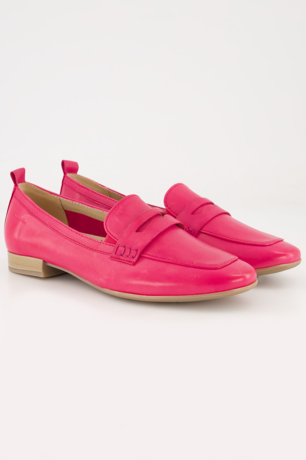 Tamaris Comfort Leder-Loafer, Damen, rosa, Größe: 39, Leder/Synthetische Fasern/Sonstige, Ulla Popken von Ulla Popken