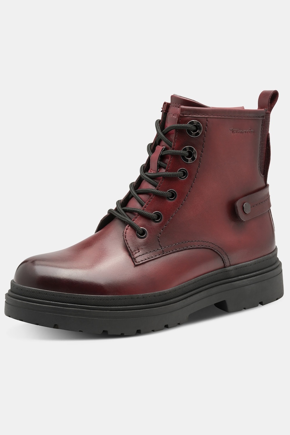 Große Größen Tamaris Leder-Stiefeletten, Damen, lila, Größe: 42, Leder/Sonstige/Synthetische Fasern, Ulla Popken Große Größen Tamaris Leder-Stiefeletten, Damen, lila, Größe: 42, Leder/Sonstige/Synthetische Fasern, Ulla Popken von Ulla Popken