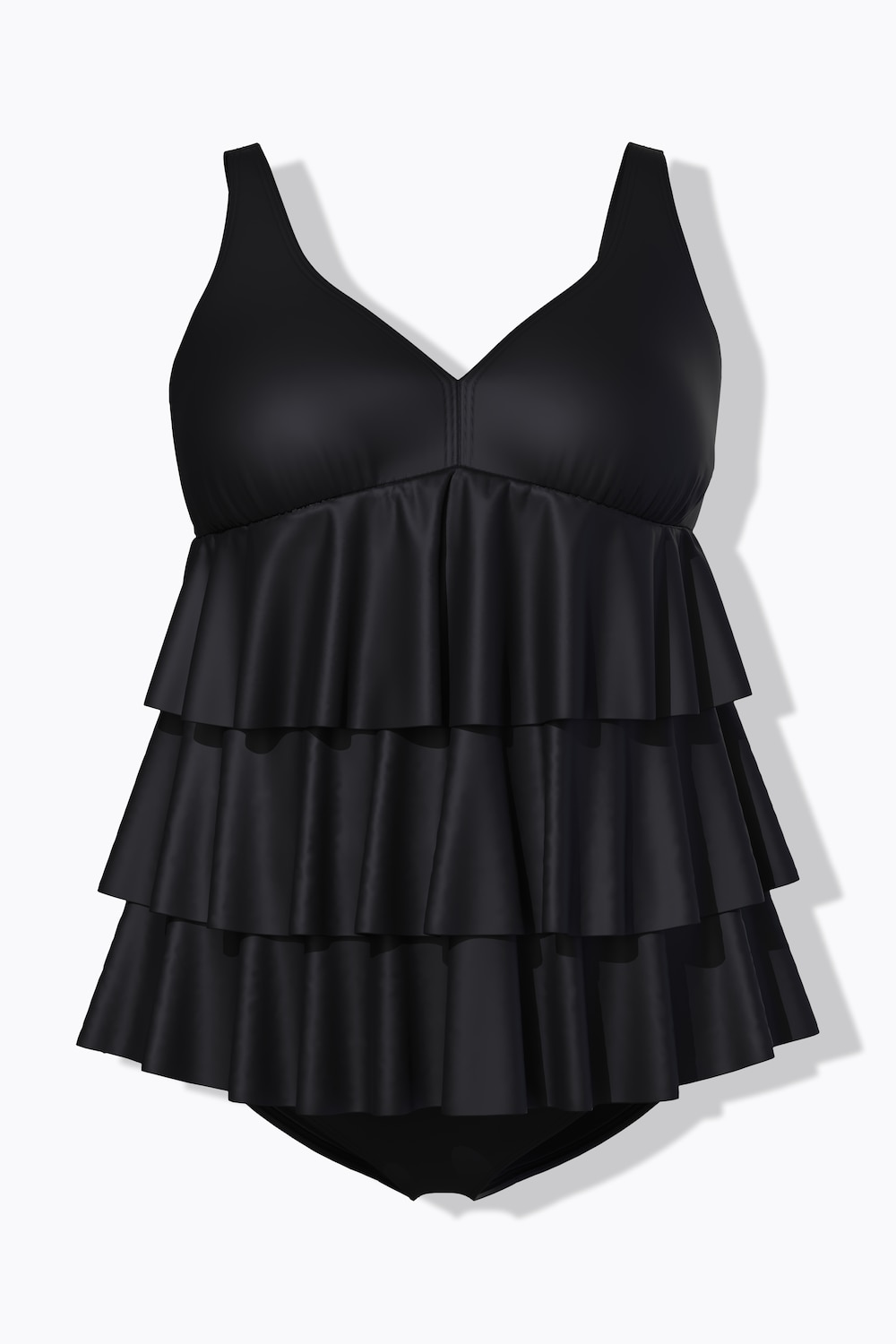 Große Größen Tankini, Damen, schwarz, Größe: 50, Elasthan, Ulla Popken von Ulla Popken