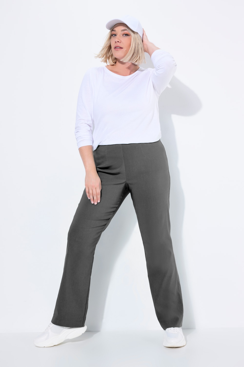 Große Größen Thermo-Bengalinhose, Damen, grau, Größe: 44, Viskose/Synthetische Fasern, Ulla Popken von Ulla Popken