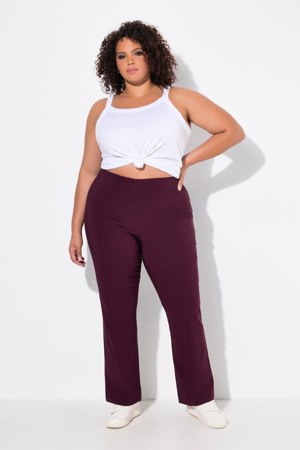 Große Größen Thermo-Bengalinhose, Damen, lila, Größe: 54, Viskose/Synthetische Fasern, Ulla Popken von Ulla Popken
