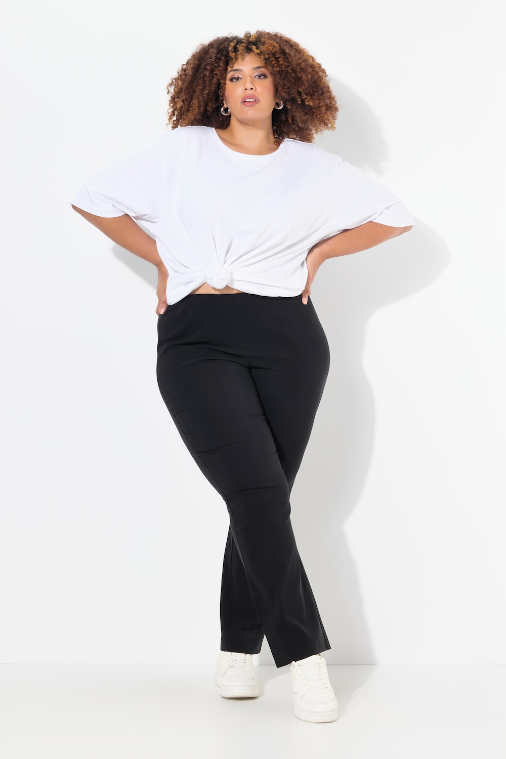 Große Größen Thermo-Bengalinhose, Damen, schwarz, Größe: 46, Viskose/Synthetische Fasern, Ulla Popken von Ulla Popken