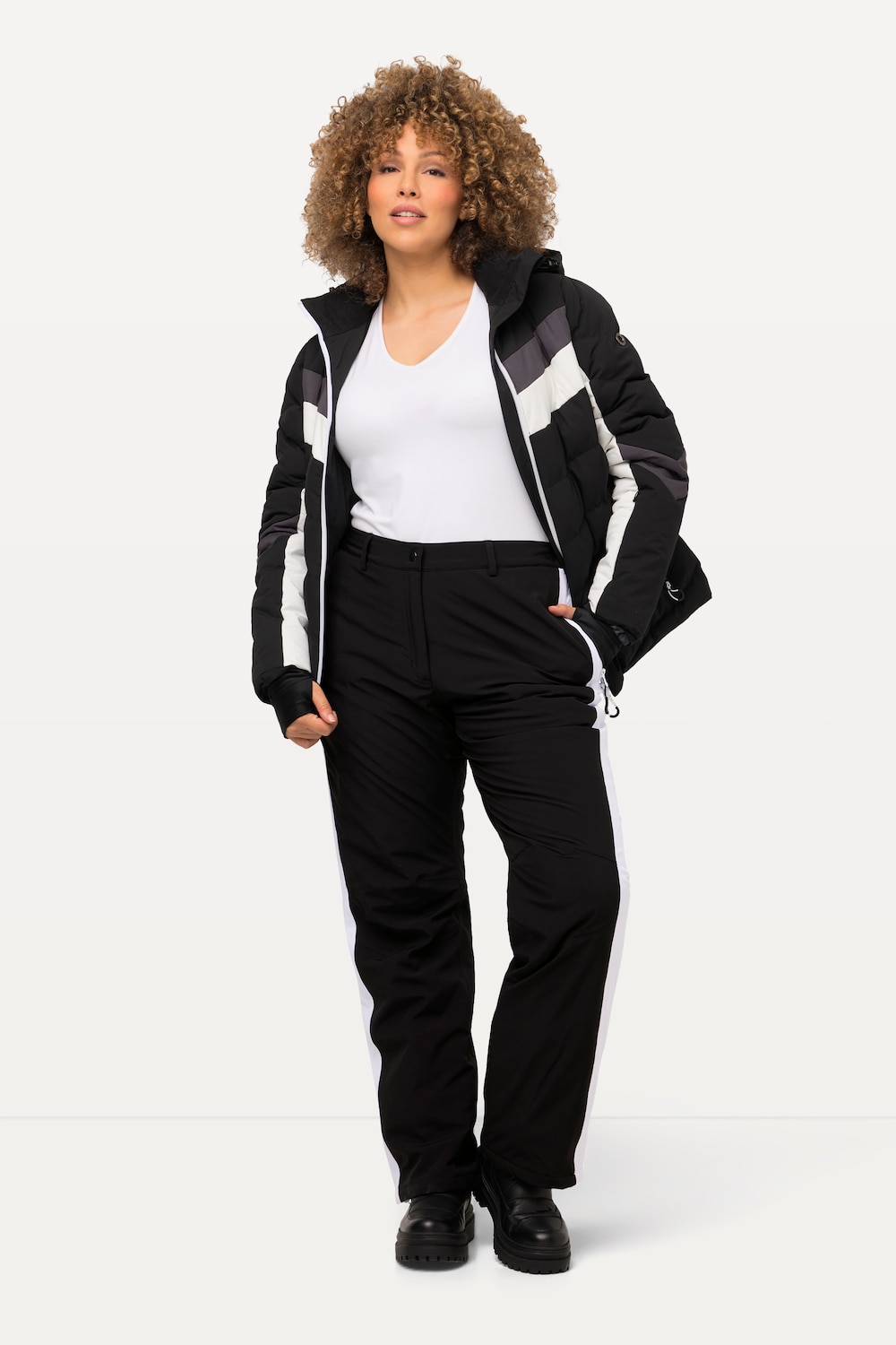 Große Größen Thermo-Funktionshose, Damen, schwarz, Größe: 54, Polyester, Ulla Popken von Ulla Popken