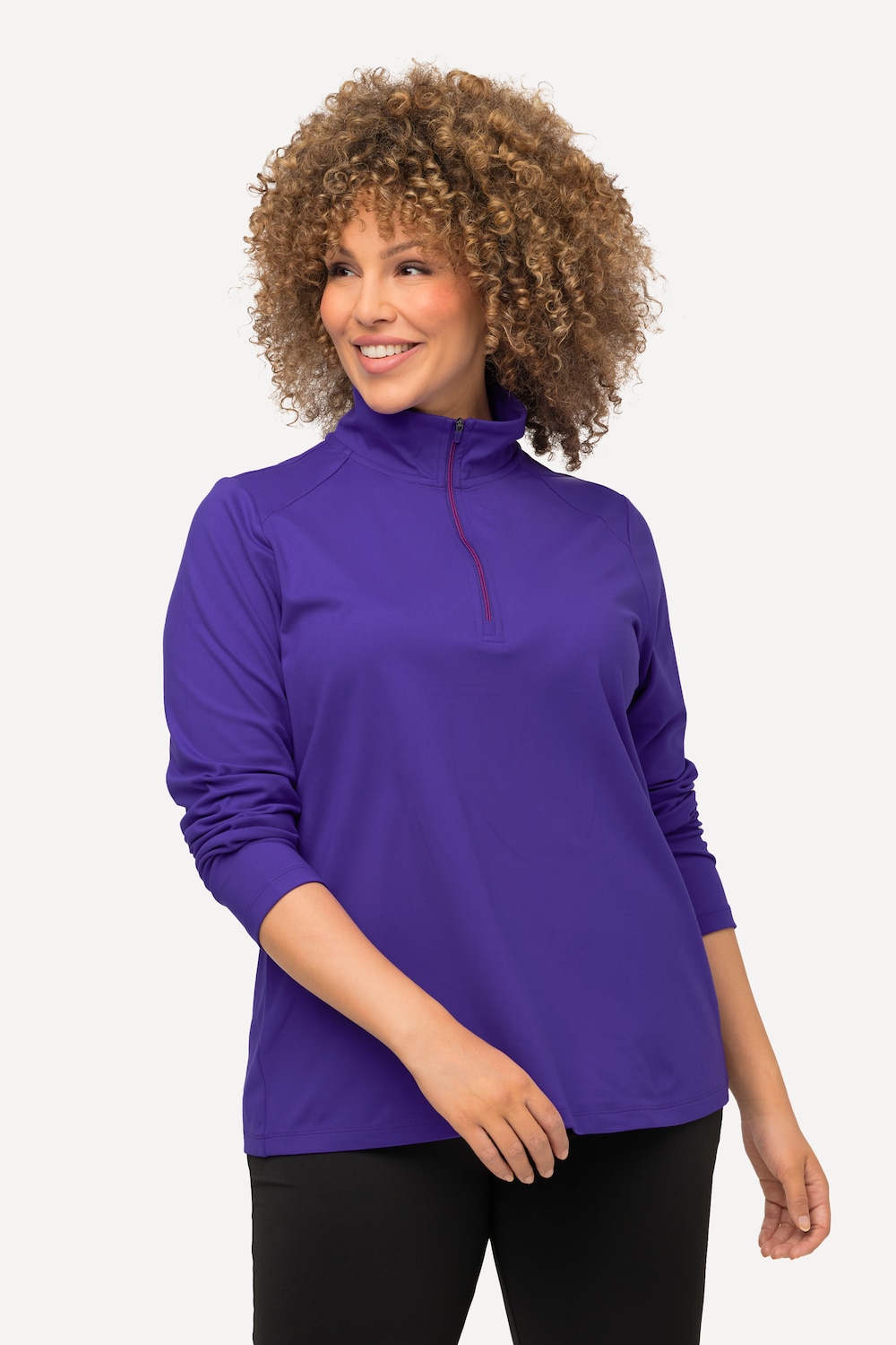 Große Größen Thermo-Shirt, Damen, blau, Größe: 42/44, Polyester/Elasthan, Ulla Popken von Ulla Popken