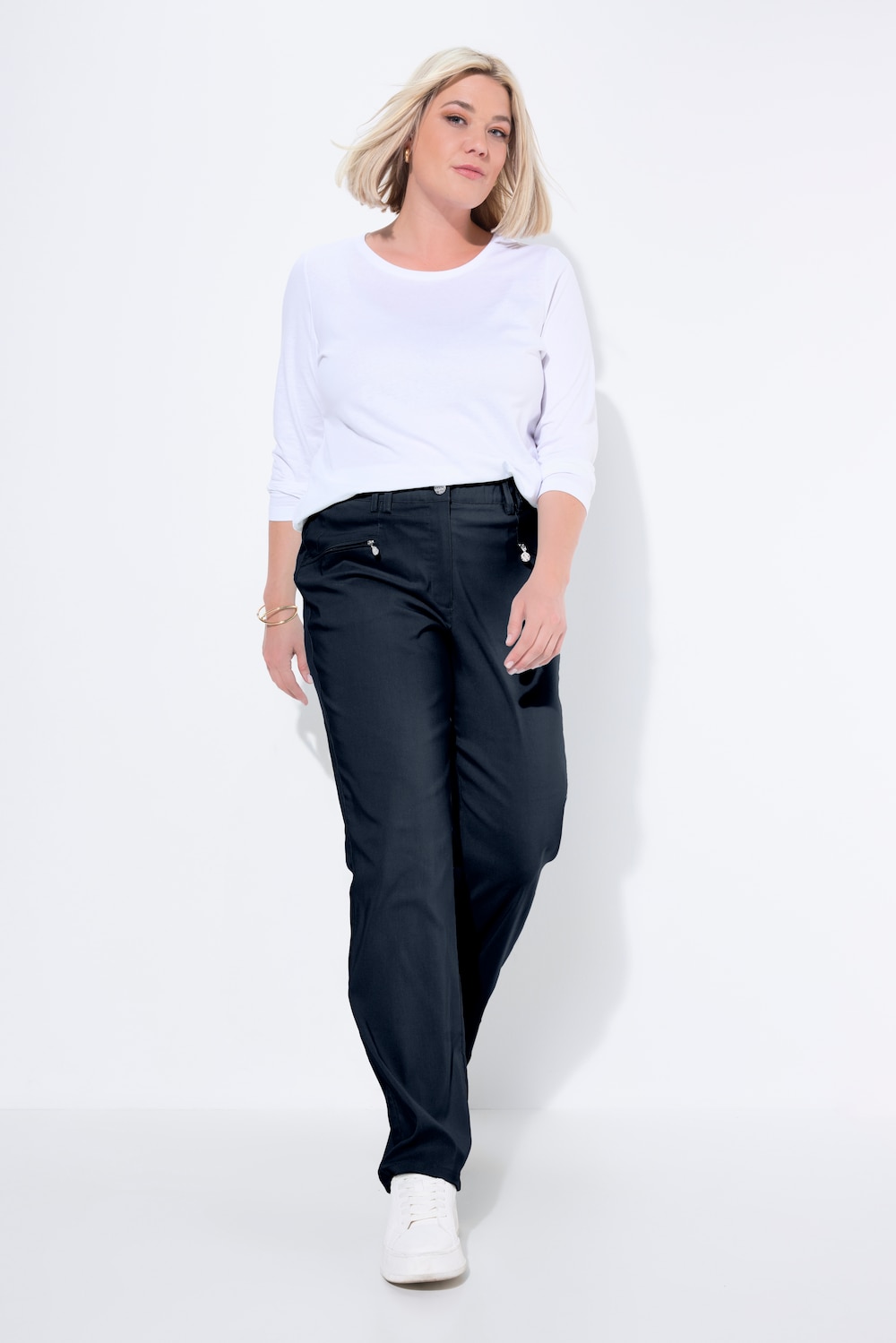 Große Größen Thermo-Stretchhose Mony, Damen, schwarz, Größe: 62, Viskose/Synthetische Fasern, Ulla Popken von Ulla Popken