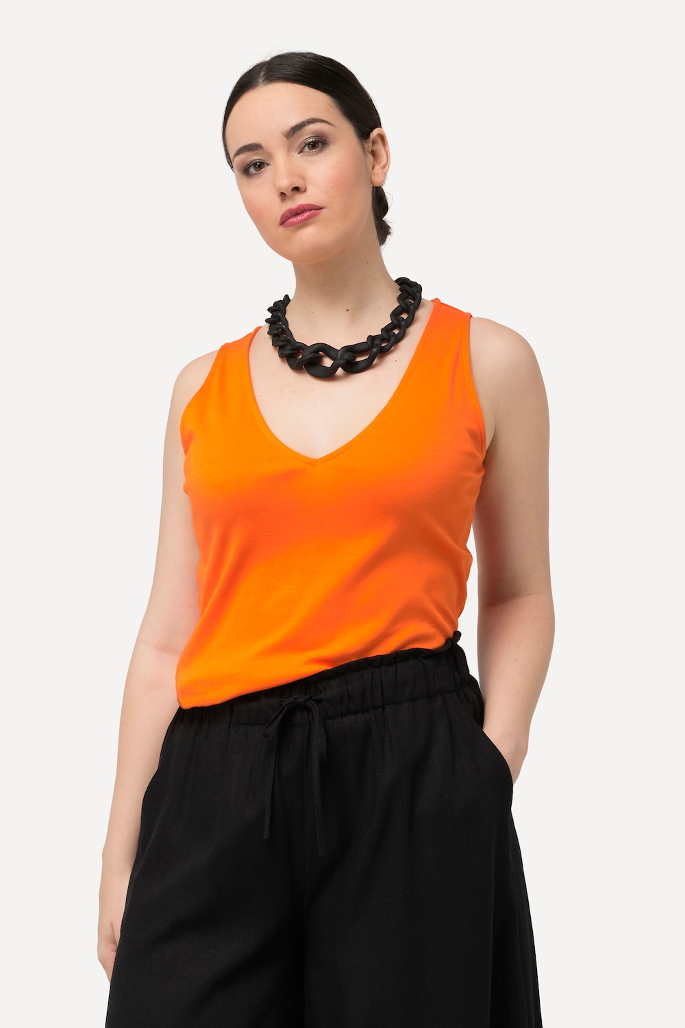 Große Größen Top, Damen, orange, Größe: 54/56, Baumwolle, Ulla Popken von Ulla Popken