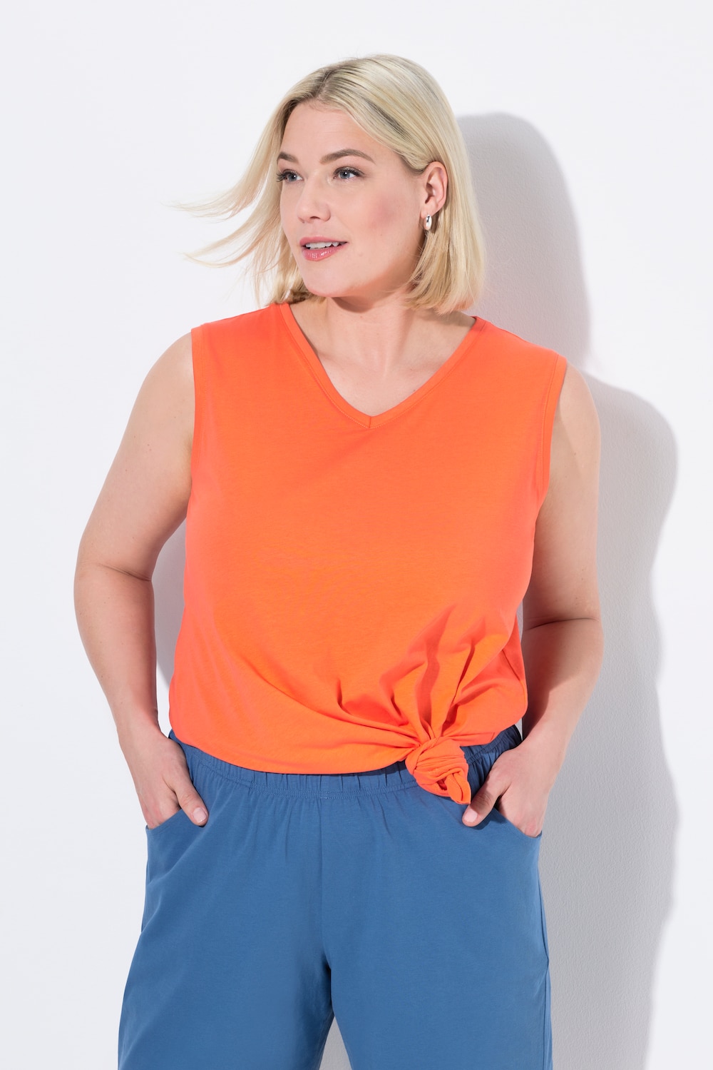 Große Größen Top, Damen, rot, Größe: 42/44, Baumwolle/Viskose, Ulla Popken von Ulla Popken