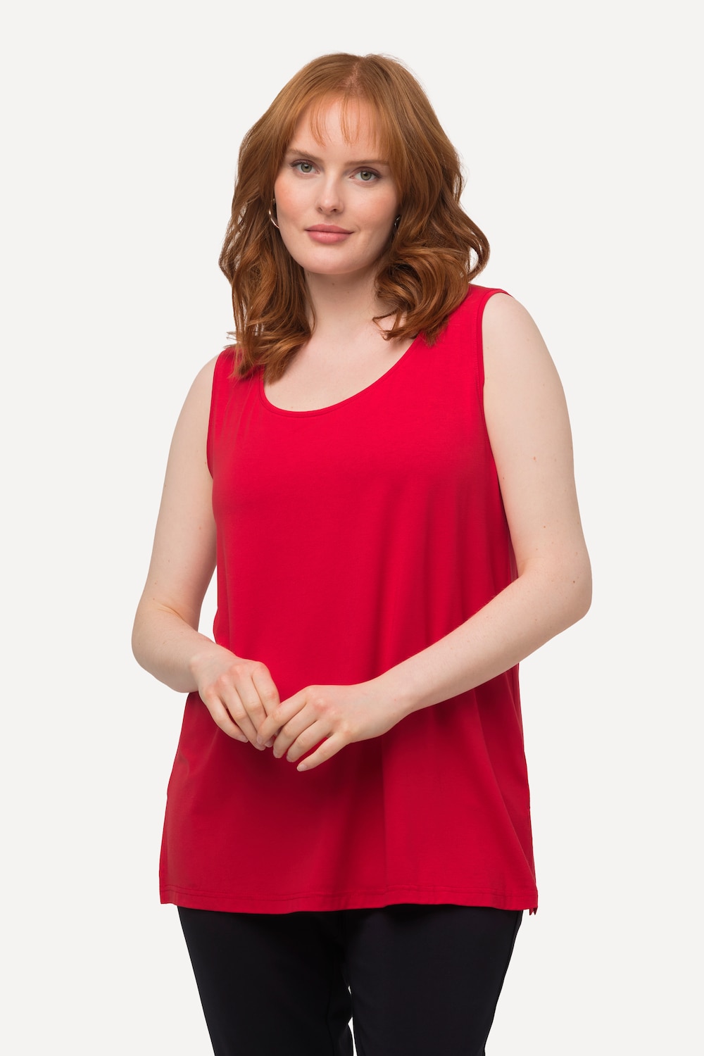 Große Größen Top, Damen, rot, Größe: 50/52, Viskose, Ulla Popken von Ulla Popken