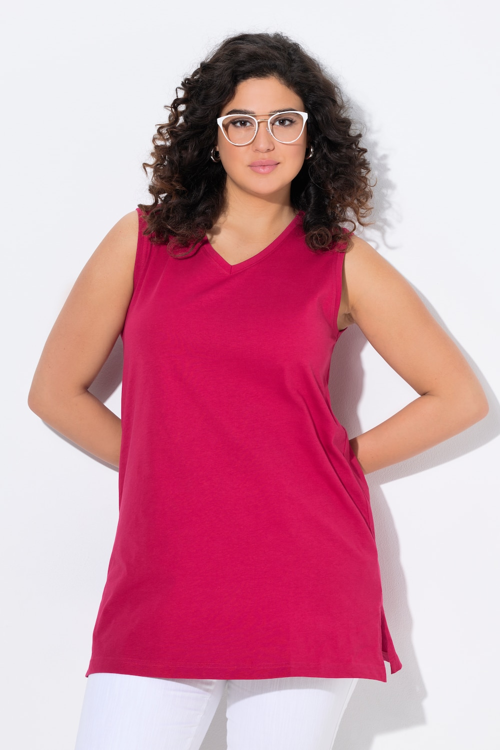 Große Größen Top, Damen, rot, Größe: 58/60, Baumwolle/Viskose, Ulla Popken von Ulla Popken