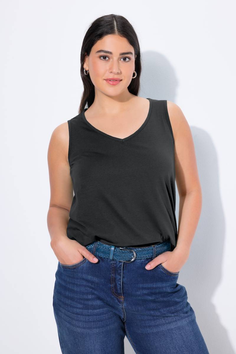 Große Größen Top, Damen, schwarz, Größe: 46/48, Baumwolle, Ulla Popken von Ulla Popken