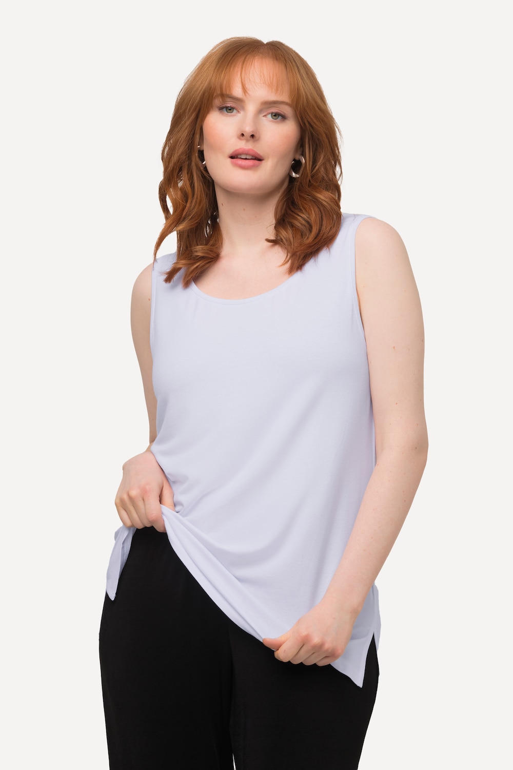 Große Größen Top, Damen, weiß, Größe: 42/44, Viskose, Ulla Popken von Ulla Popken