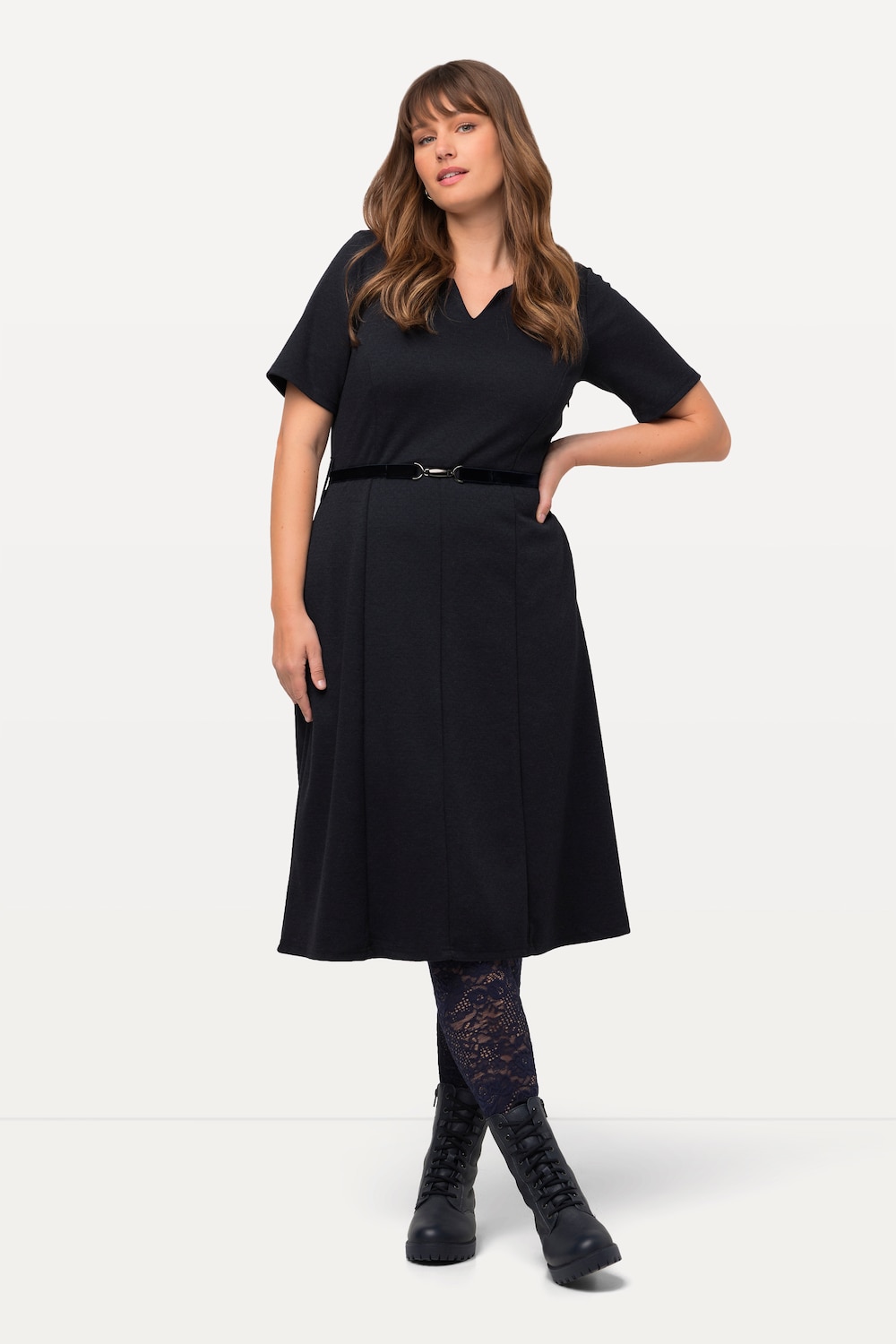 Große Größen Trachtenkleid, Damen, blau, Größe: 48, Polyester/Viskose, Ulla Popken von Ulla Popken