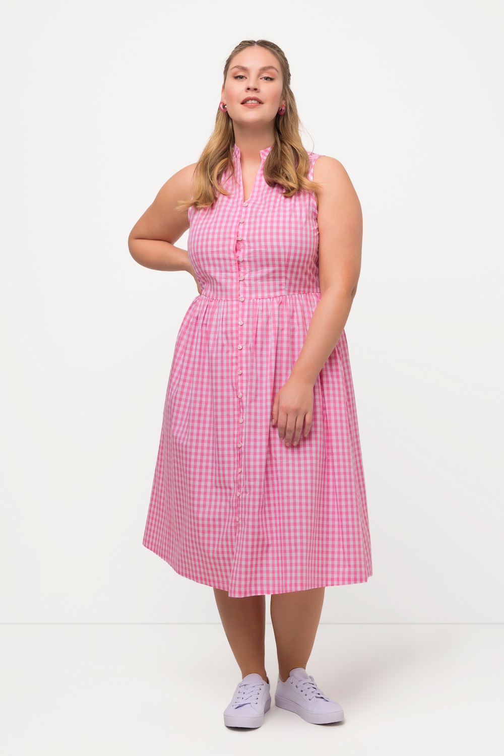 Große Größen Trachtenkleid, Damen, lila, Größe: 54, Baumwolle, Ulla Popken von Ulla Popken