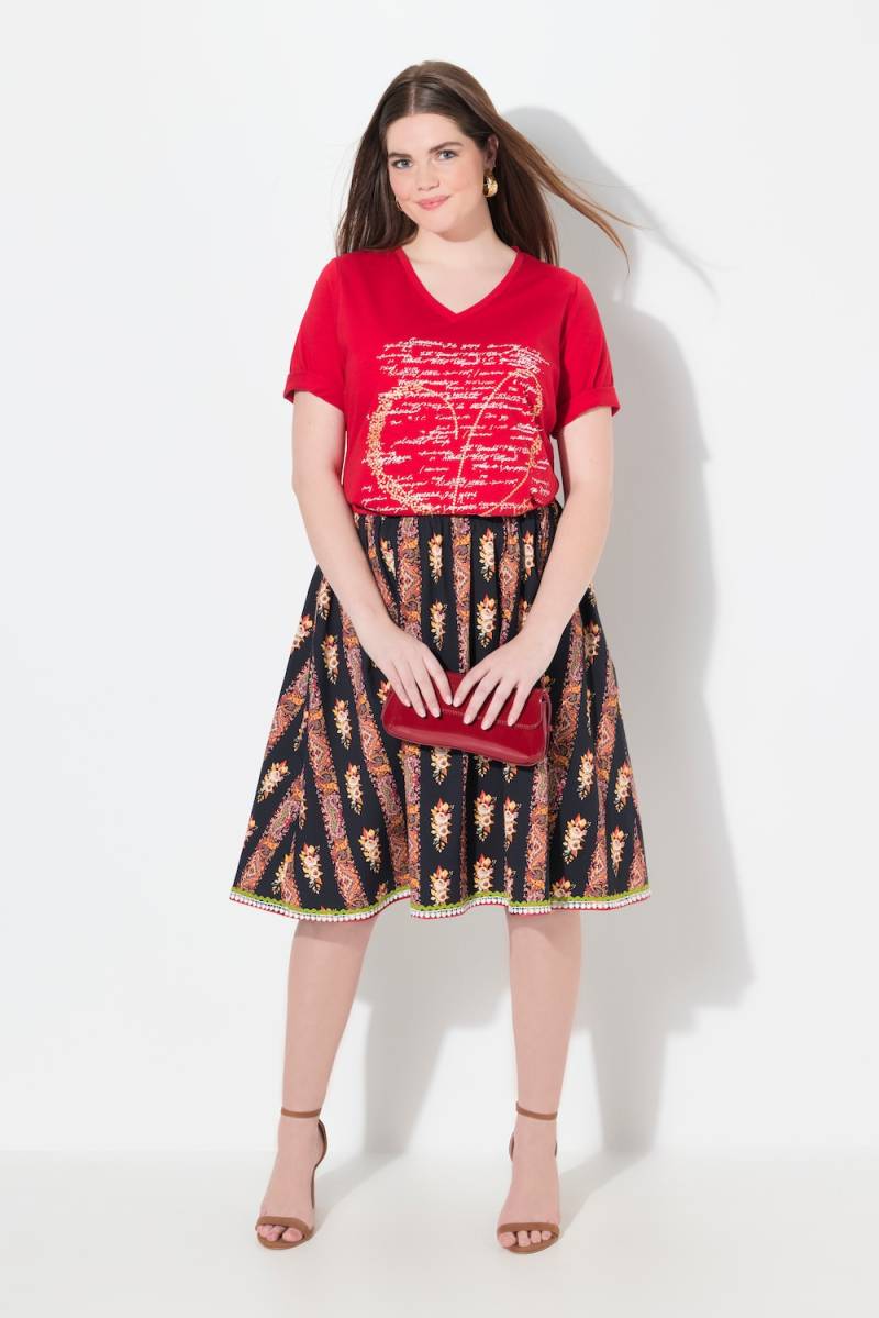 Große Größen Trachtenrock, Damen, schwarz, Größe: 42, Baumwolle, Ulla Popken von Ulla Popken