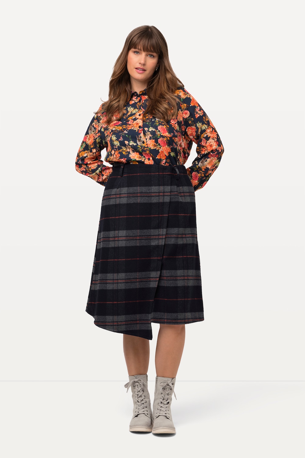Große Größen Landhaus Kiltrock, Damen, weiß, Größe: 48, Polyester/Wolle, Ulla Popken Große Größen Landhaus Kiltrock, Damen, weiß, Größe: 48, Polyester/Wolle, Ulla Popken von Ulla Popken