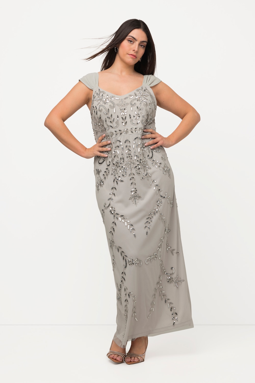 Große Größen Trägerkleid, Damen, grau, Größe: 44, Polyester, Ulla Popken Große Größen Trägerkleid, Damen, grau, Größe: 44, Polyester, Ulla Popken von Ulla Popken