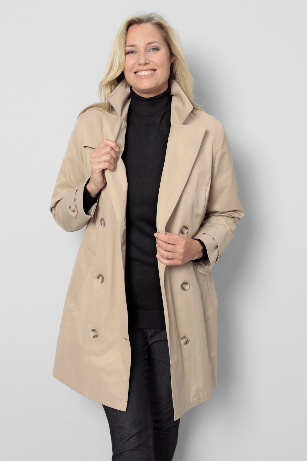 Große Größen Trenchcoat, Damen, braun, Größe: 54, Baumwolle/Polyester, Ulla Popken von Ulla Popken