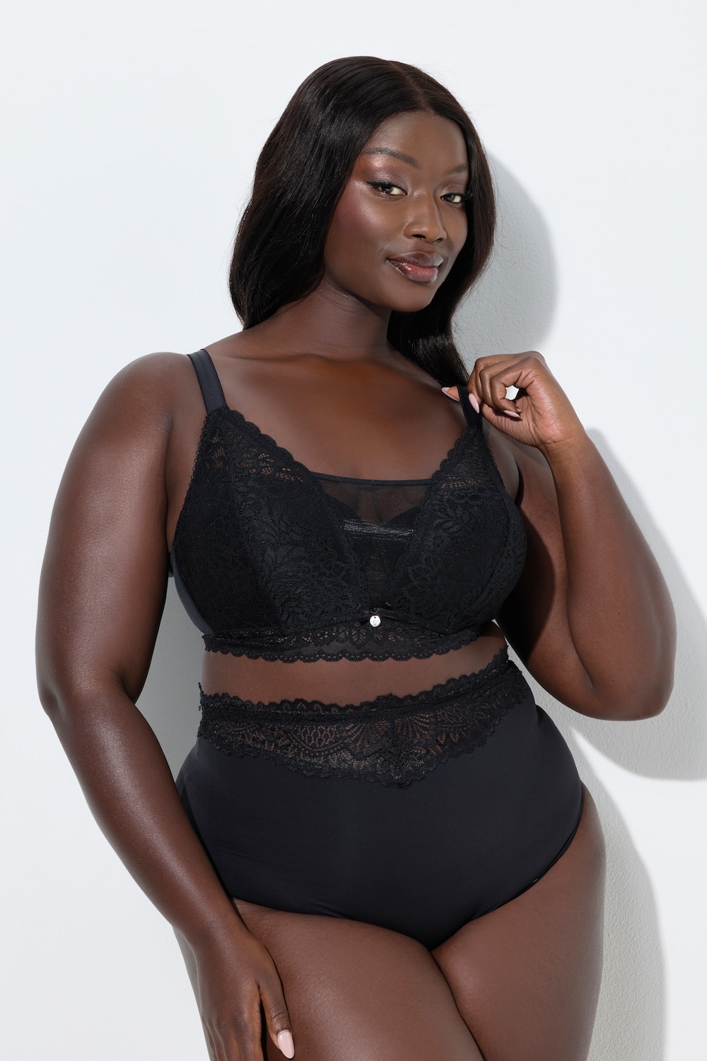 Große Größen TruYou Bralette, Damen, schwarz, Größe: 110D, Synthetische Fasern/Elasthan, Ulla Popken von Ulla Popken